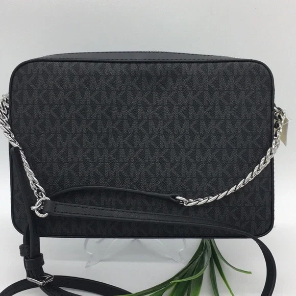 MICHAEL KORS JET SET ITEM LG EW CROSSBODY BLACK SIGNATURE - Picture 5 of 8